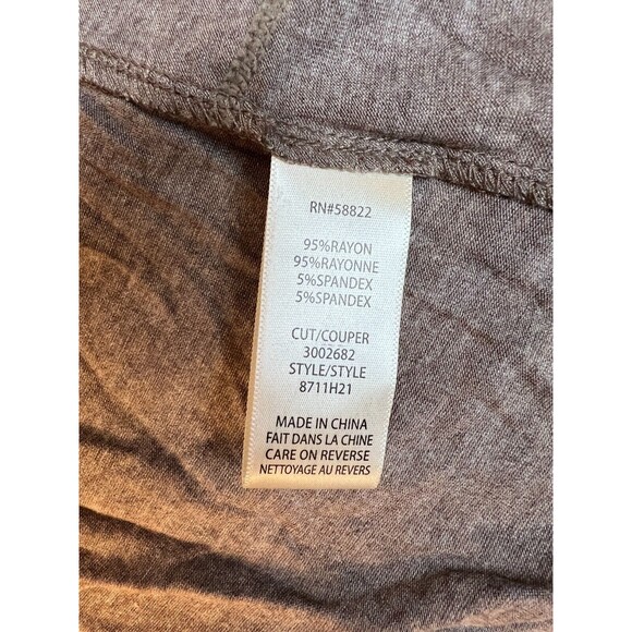 Max Studio Open Front Heathered Cardigan Womens XS Brown Long Draped Casual NWT - Picture 4 of 6